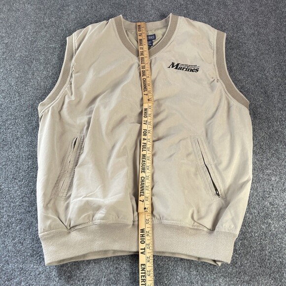 Marines Men’s Sleeveless Vest Banded Waist Zipper Pockets Military V-Neck Heavy - Picture 6 of 16